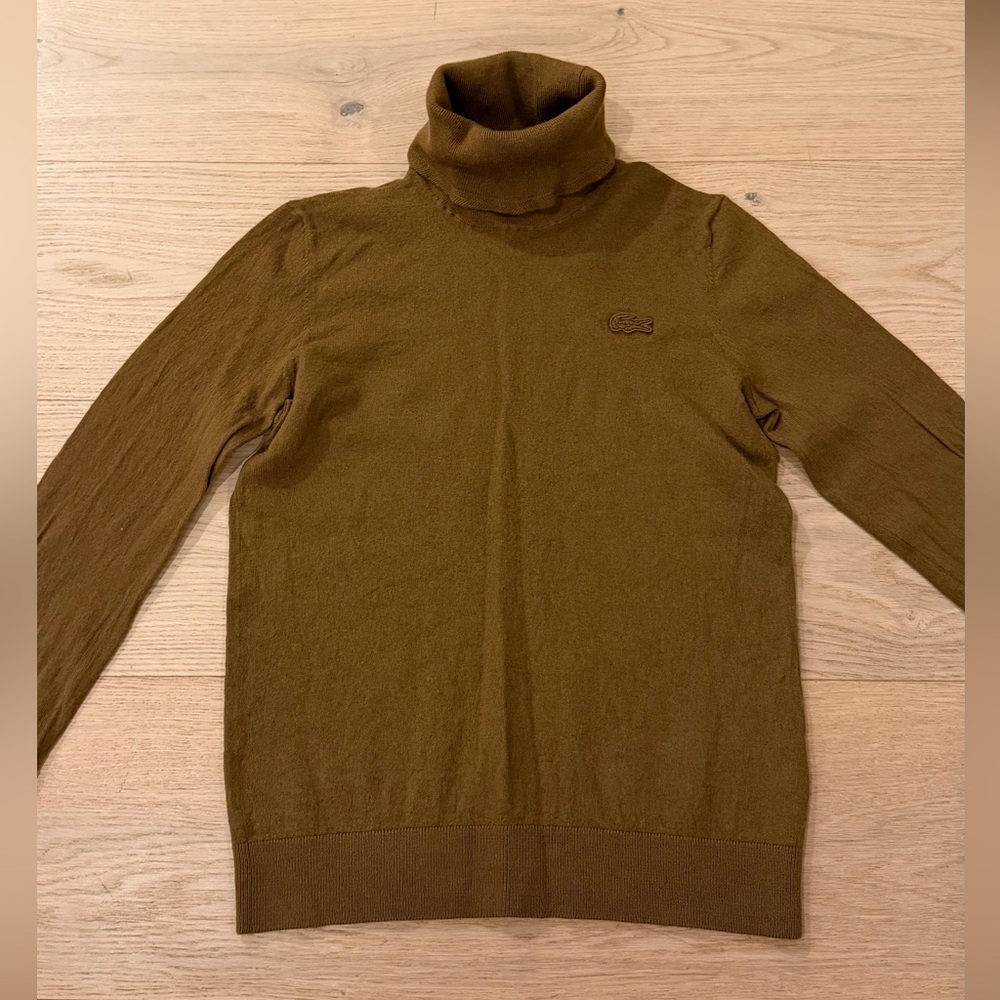 Lacoste Merino Extra Fine Wool Turtleneck Sweater